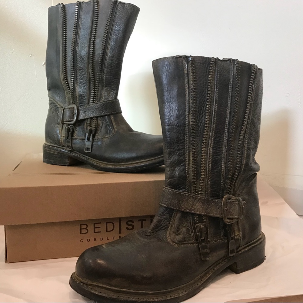 Bed Stu motorcycle black boots